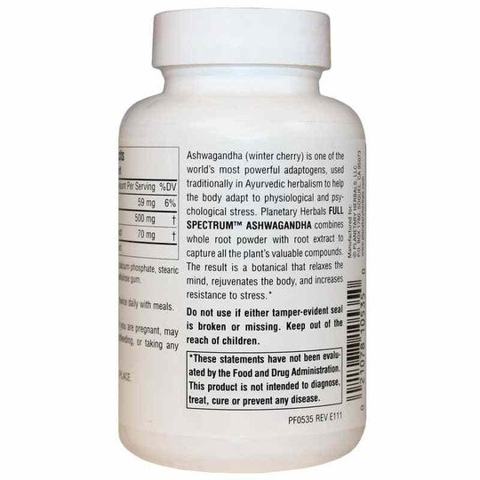 Ashwagandha 570 Mg Full Spectrum, 120 Tablets, PLH