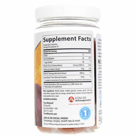 Ashwagandha Gummies, 60 Gummies, TMR