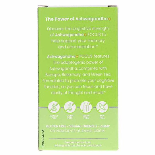 Ashwagandha+ Focus, 60 Vegan Capsules, HM