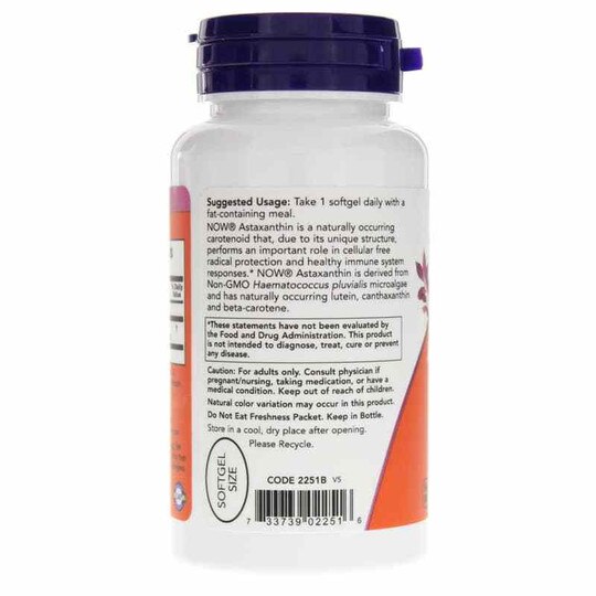 Astaxanthin 10 Mg, 60 Softgels, NOW