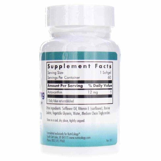 Astaxanthin 12 Mg, 60 Softgels, NTC