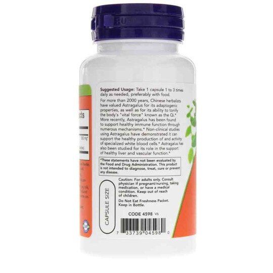 Astragalus Extract 500 Mg, 90 Veg Capsules, NOW