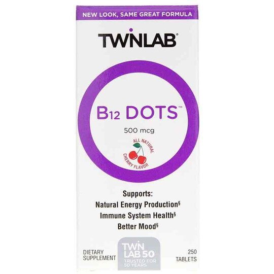 B-12 Dots 500 Mcg, 250 Tablets, TWL
