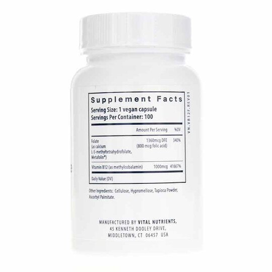 B-12/Methyl Folate, 100 Veg Capsules, VTN
