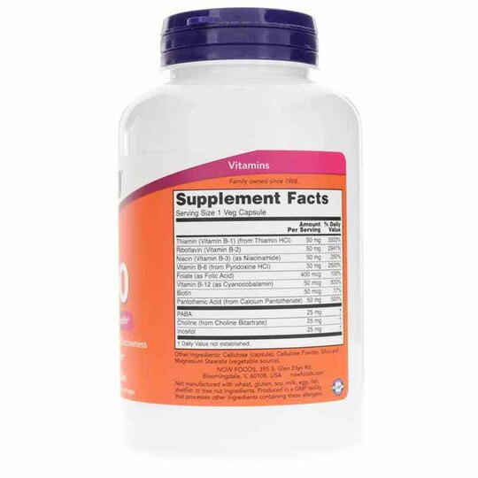 B-50 Capsules, 250 Veg Capsules, NOW