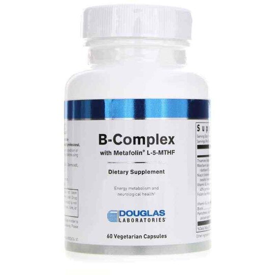 B-Complex with Metafolin L-5-MTHF, 60 Veg C, DGL