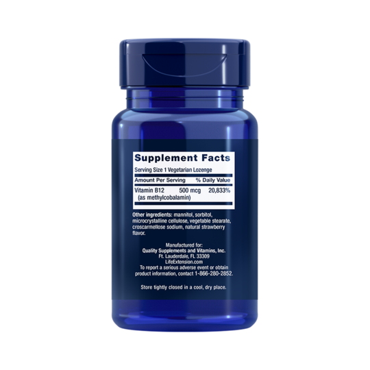 B12 500 Mcg, 100 Lozenges, LFE