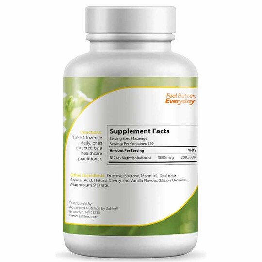 B12 Energizer +, 120 Lozenges, ZHL