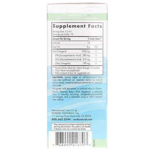 Baby's DHA Vegetarian, 1 Oz, NRN
