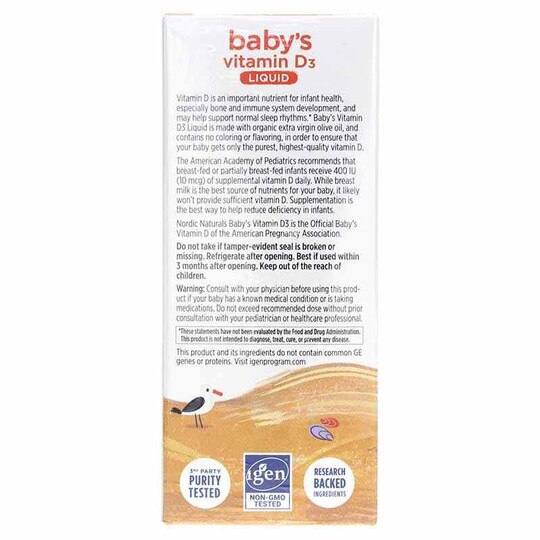 Baby's Vitamin D3 400 IU, 0.76 Oz, NRN