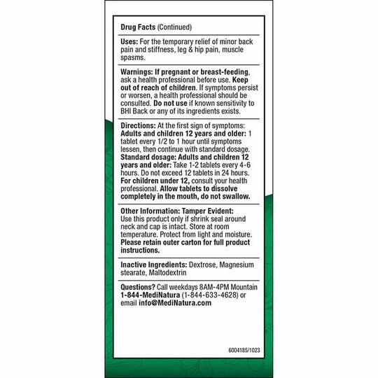 Back Pain Relief Tablets, 100 Tablets, BHI