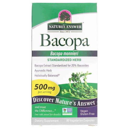 Bacopa 500 Mg, 90 Veg Capsules, NAN