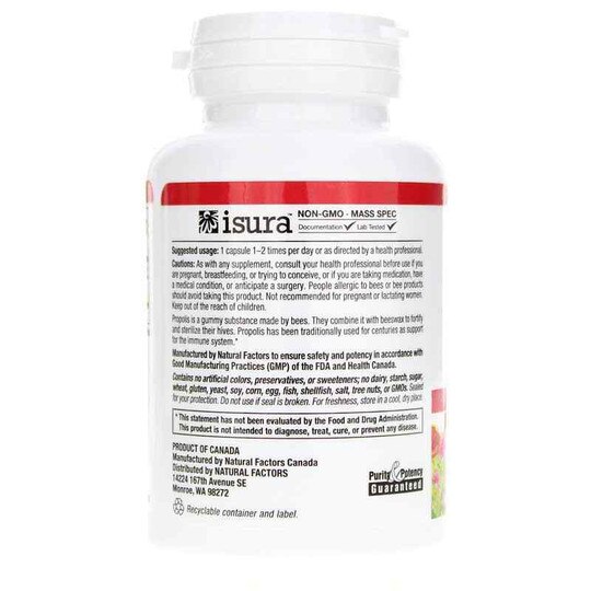 Bee Propolis 500 Mg, 90 Capsules, NF