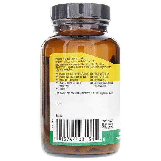 Bee Propolis Caps 500 Mg, 100 Veg Capsules, CTL