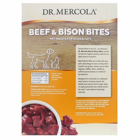 Beef & Bison Bites for Dogs & Cats, 5 Oz, DRM