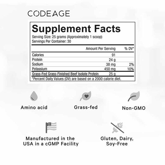Beef Isolate Protein Powder Unflavored, 1.65 Lbs, CDE