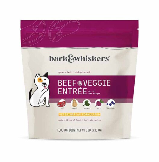 Beef & Veggie Entrée Dehydrated Dog Food, 3 Lbs, BW