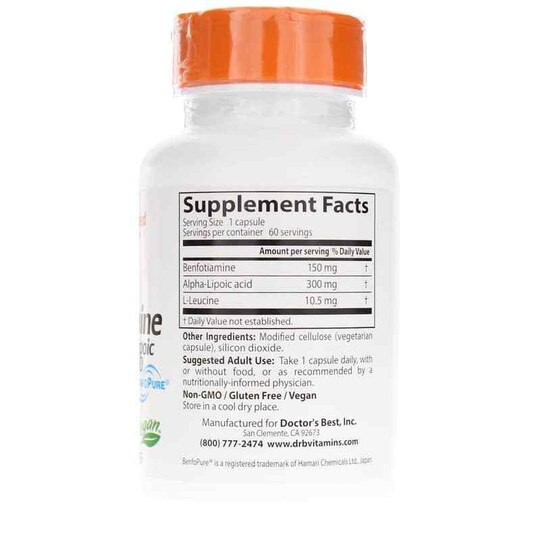 Benfotiamine 150 + Alpha Lipoic Acid, 60 Veg Capsules, DRB