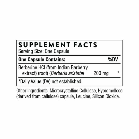 Berberine 200mg, 60 Veg Capsules, THR