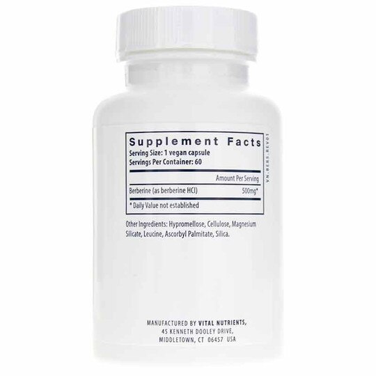 Berberine 500 Mg, 60 Veg Capsules, VTN