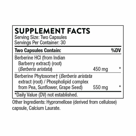 Berberine, 60 Capsules, THR