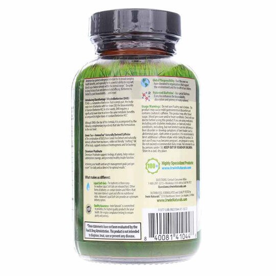 Berberine-Body + Fat Burner, 56 Liquid Softgels, IRN