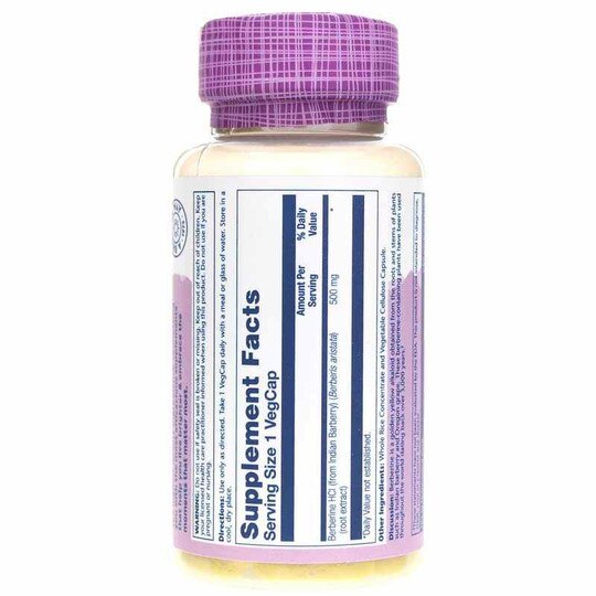 Berberine from Indian Barberry 500 Mg, 60 Veg Capsules, SLR