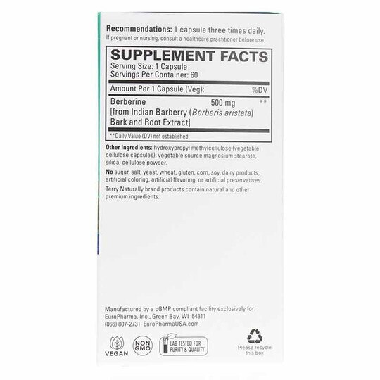 Berberine MetX 500 Mg, 60 Capsules, TNT