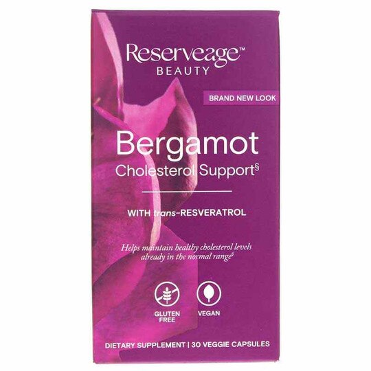 Bergamot Cholesterol Support with Resveratrol, 30 Veg Capsules, RVN