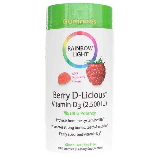 Berry D-Licious Vitamin D3 2500 IU, 50 Gummies, RBL
