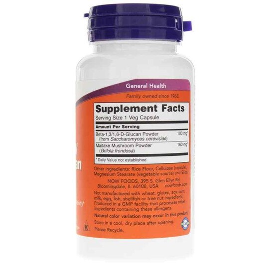 Beta - 1,3/1,6-D-Glucan 100 Mg, 90 Veg Capsules, NOW