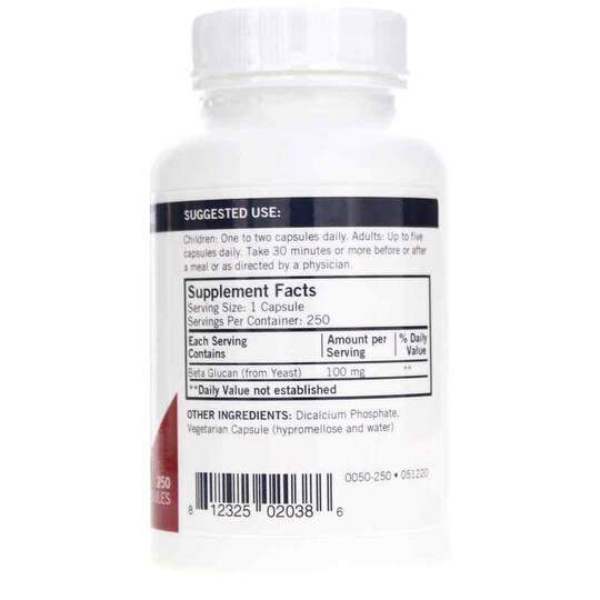 Beta Glucan (1,3/1,6), 250 Capsules, KRK