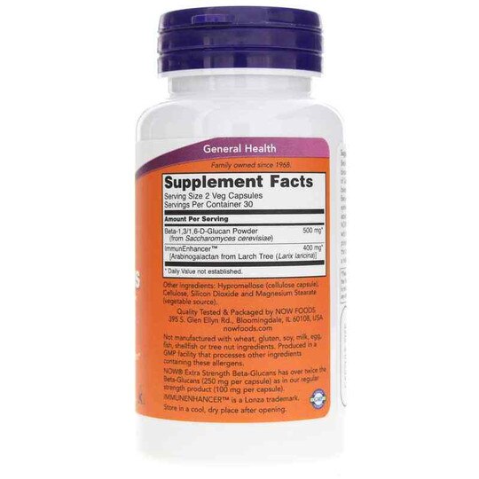 Beta-Glucans with ImmunEnhancer, 60 Veg Capsules, NOW