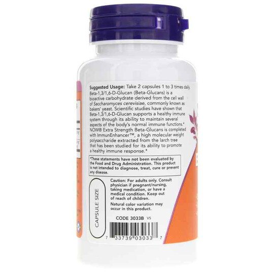 Beta-Glucans with ImmunEnhancer, 60 Veg Capsules, NOW