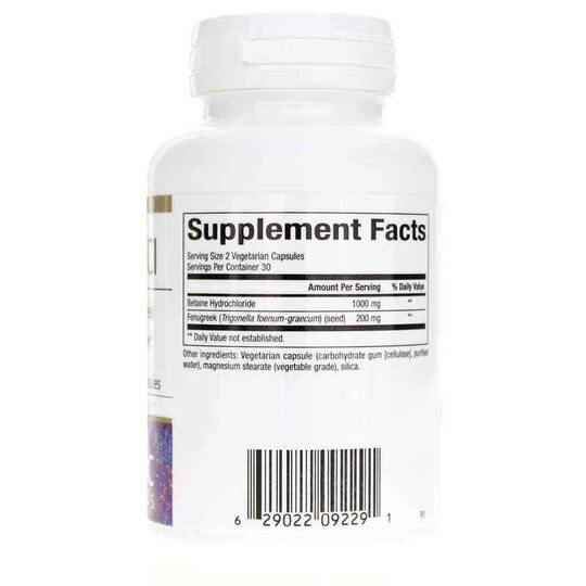 Betaine HCl with 100 Mg Fenugreek, 60 Veg Capsules, BCN