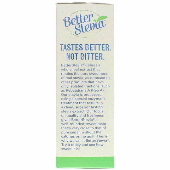 Better Stevia Organic Sweetener Packets, 75 Packets, NOW