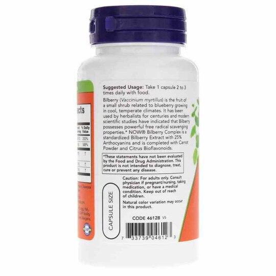 Bilberry Complex, 100 Veg Capsules, NOW