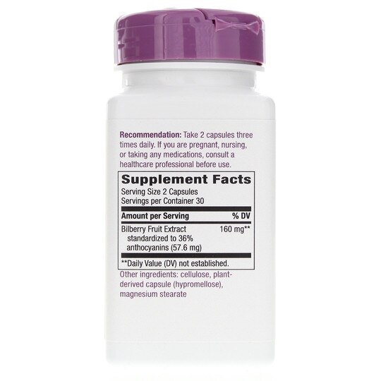 Bilberry Extract, 60 Veg Capsules, NWA