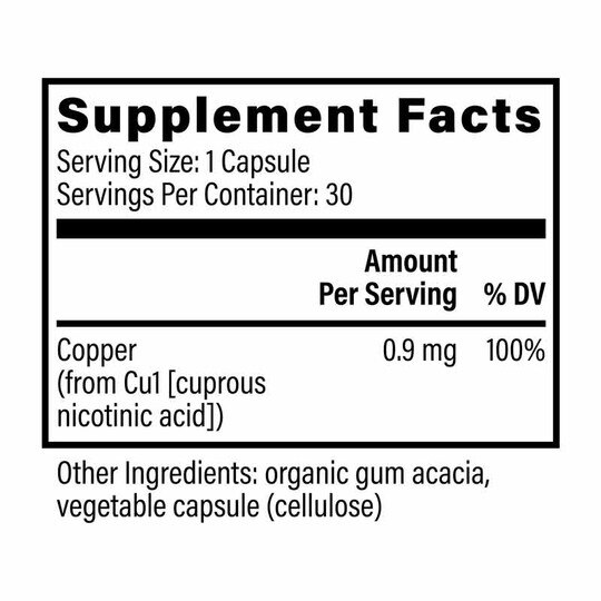 Bio-Active Copper, 30 Capsules, GHL