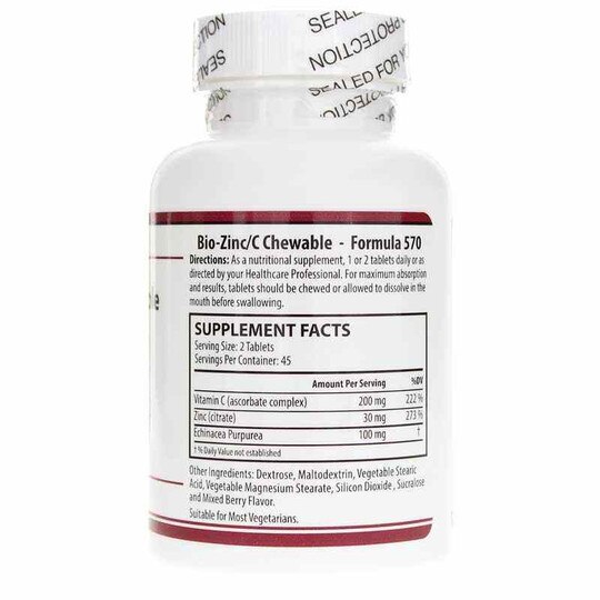 Bio-Zinc/C Chewable, 90 Chewable Tablets, BSP