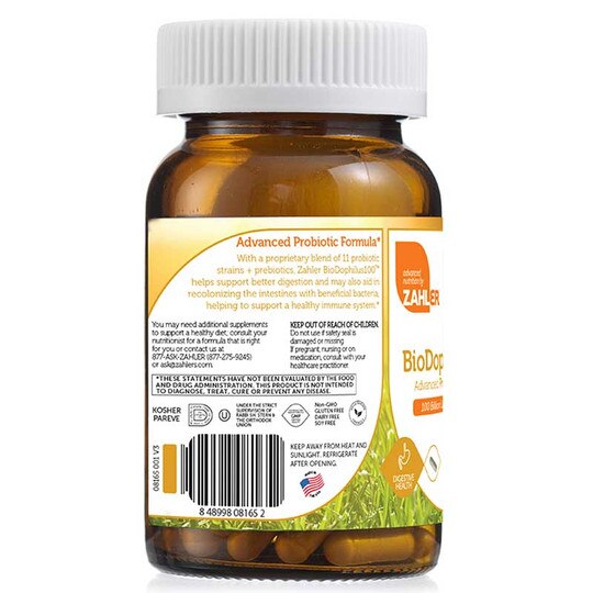 BioDophilus 100 Billion CFU Probiotic, 30 Capsules, ZHL
