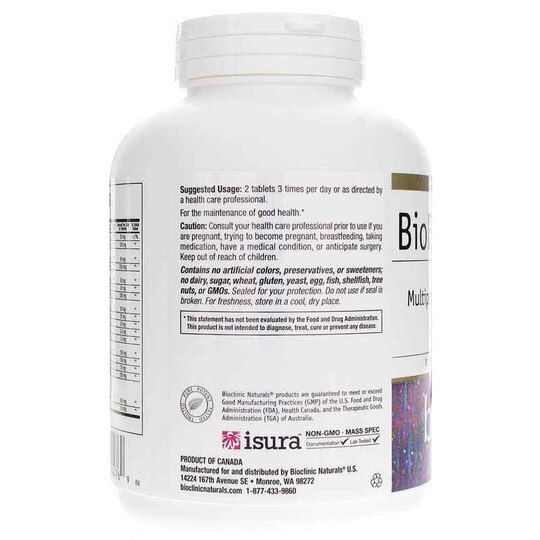 BioFoundation-G Multiple Vitamin & Mineral, 180 Tablets, BCN