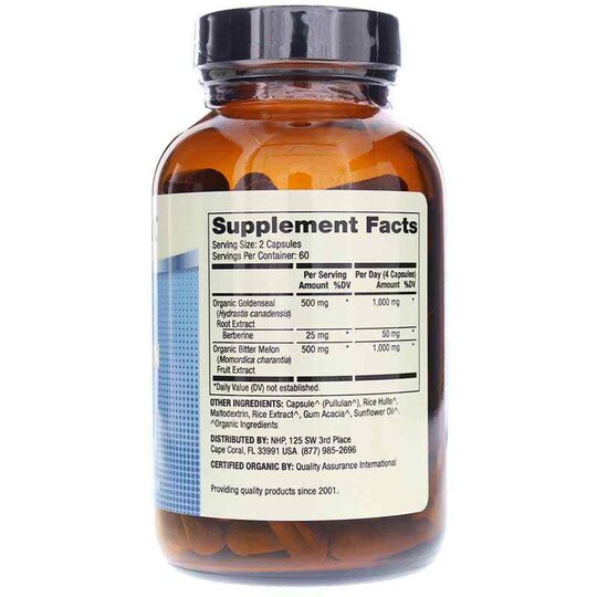 BioThin Bitter Melon & Goldenseal Organic, 120 Capsules, DRM