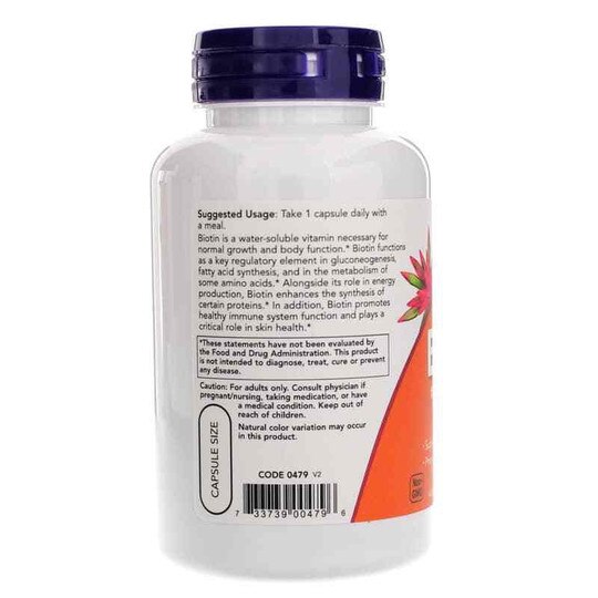 Biotin 10 Mg Extra Strength, 120 Veg Capsules, NOW