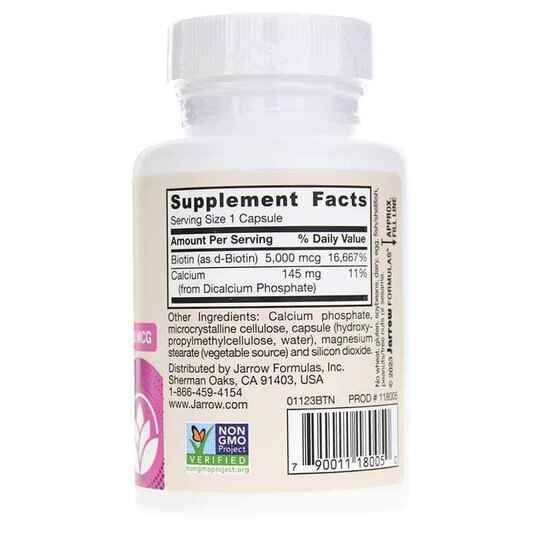 Biotin 5000 Mcg, 100 Capsules, JRF