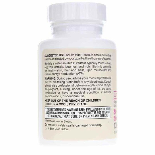 Biotin 5000 Mcg, 100 Capsules, JRF