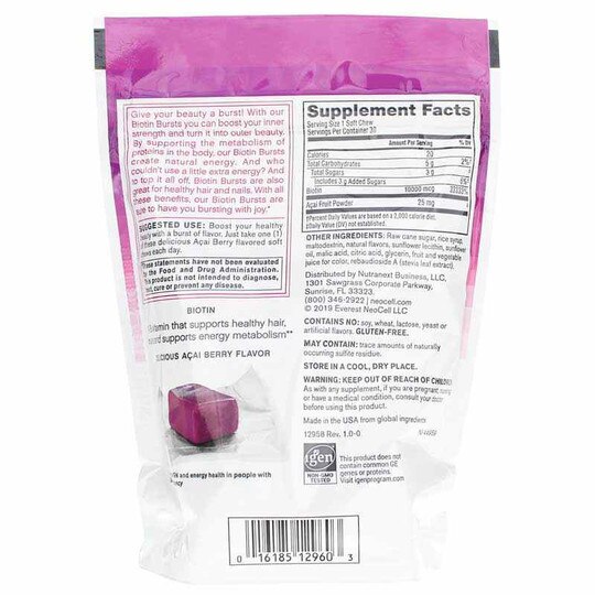 Biotin Bursts Acai Berry Flavor, 30 Soft Chews, NCL