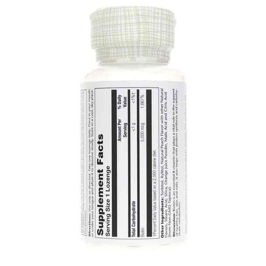 Biotin Lozenge 5000 Mcg Peach Strawberry Banana, 60 Loz, SLR