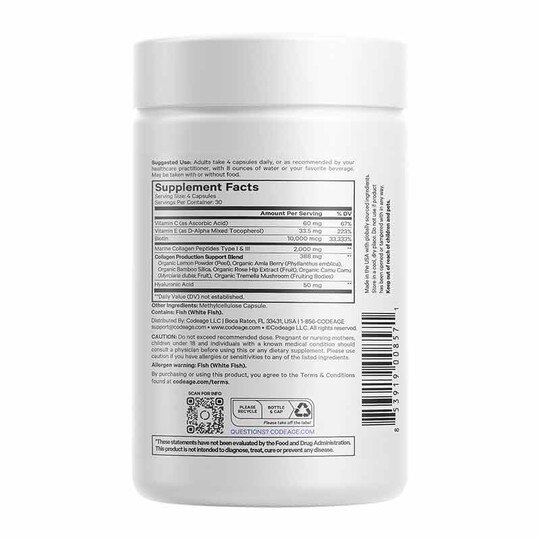 Biotin Marine Collagen, 120 Capsules, CDE