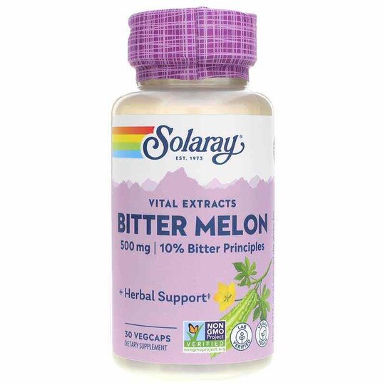 Bitter Melon Fruit Extract 500 Mg 10%, 30 Veg Capsules, SLR